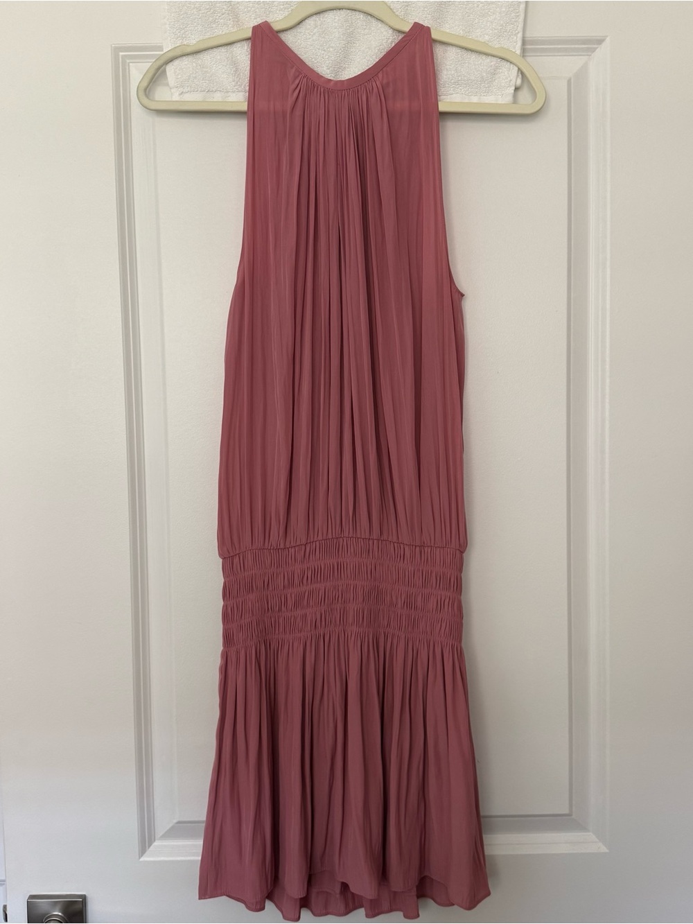 Ramy Brook Sleeveless Pleated Midi Dress in Dusty Rose